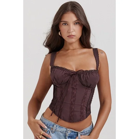 NEW House of CB Gini Top Rich Brown Large+ (XL) - Picture 3 of 13